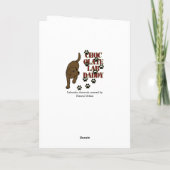 Chocolade Labrador Daddy Paw Prints Kaart (Achterkant)