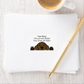 Chocolade Labrador die je in de gaten houdt Etiket (Insitu)