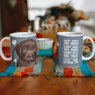 Chocolade Labrador doet elke snack die je maakt Koffiemok