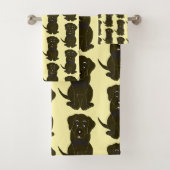 Chocolade Labrador Dog Design Bad Handdoek (Insitu)