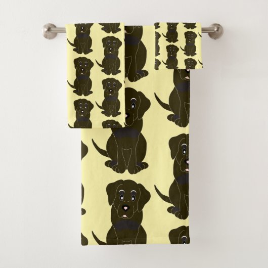 Chocolade Labrador Dog Design Bad Handdoek (Insitu)