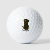 Chocolade Labrador Dog Design Golfballen (Voorkant)