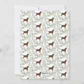 Chocolade Labrador Elegant Dog Merry Kerstmis Feestdagenkaart (Achterkant)