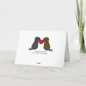 Chocolade Labrador en Black Labrador Dank u Bedankkaart (Achterkant)
