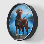 Chocolade Labrador en Blue Lake (Hoek)