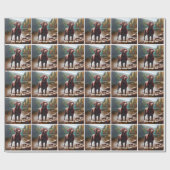 Chocolade Labrador en Meer Cadeaupapier (Vlak)