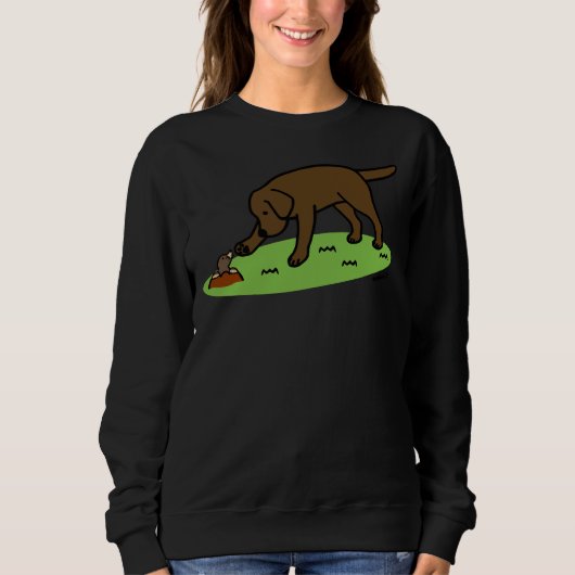 Chocolade labrador en mol vriend trui (Voorkant)