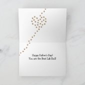 Chocolade Labrador en papa Kaart (Binnen)