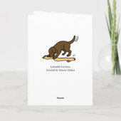 Chocolade Labrador en Stocking Moederdag Kaart (Achterkant)