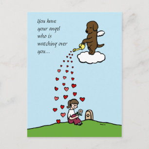Chocolade Labrador Engel met Liefde Briefkaart