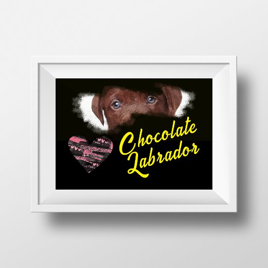 Chocolade Labrador Eyes Solid Color Poster