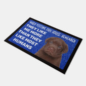 Chocolade Labrador gepersonaliseerd hormoon Deurmat (Schuin)