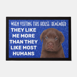Chocolade Labrador gepersonaliseerd hormoon Deurmat