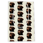 Chocolade labrador gift medium cadeauzakje (Voorkant)
