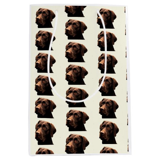 Chocolade labrador gift medium cadeauzakje (Voorkant)