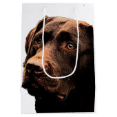 Chocolade labrador gift medium cadeauzakje (Achterkant)