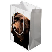 Chocolade labrador gift medium cadeauzakje (Achterkant Gekanteld)