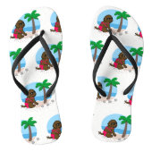 Chocolade Labrador Girl Summer Vacation Teenslippe Teenslippers (Voetbed)