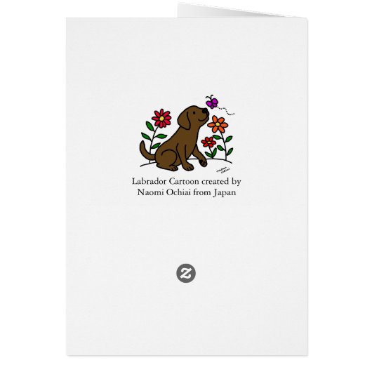 Chocolade Labrador & Green Voel je snel beter (Achterkant)