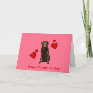 Chocolade Labrador Happy Valentijnsdag Kaart