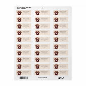 Chocolade Labrador hond gepersonaliseerd adres Etiket (Full Sheet)