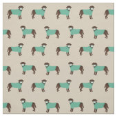 Chocolade Labrador-hond Stof (Swatch)