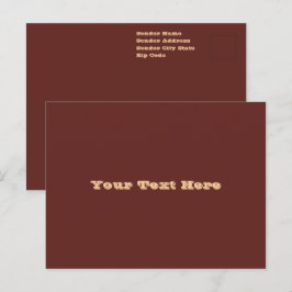 Chocolade Labrador Hondenbont Bruin Effen Kleur Briefkaart