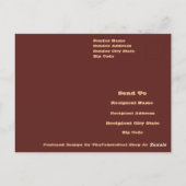 Chocolade Labrador Hondenbont Bruin Effen Kleur Briefkaart (Achterkant)