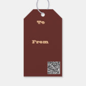 Chocolade Labrador Hondenbont Bruin Effen Kleur Cadeaulabel (Achterkant)