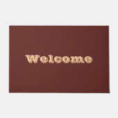 Chocolade Labrador Hondenbont Bruin Effen Kleur Deurmat (Voorkant)