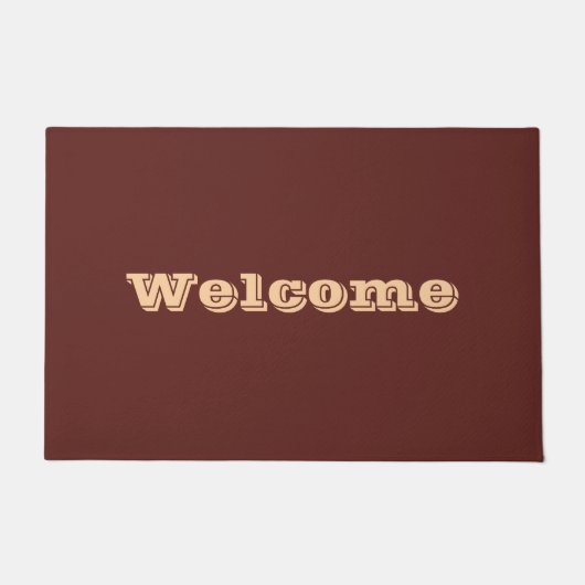 Chocolade Labrador Hondenbont Bruin Effen Kleur Deurmat (Voorkant)