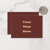 Chocolade Labrador Hondenbont Bruin Effen Kleur Notitiekaartje (Voorkant / Achterkant in situ)