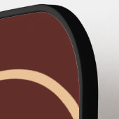 Chocolade Labrador Hondenbont Bruin Effen Kleur Pickleball Paddle (Links Detail)