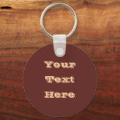 Chocolade Labrador Hondenbont Bruin Effen Kleur Sleutelhanger (Voorkant)