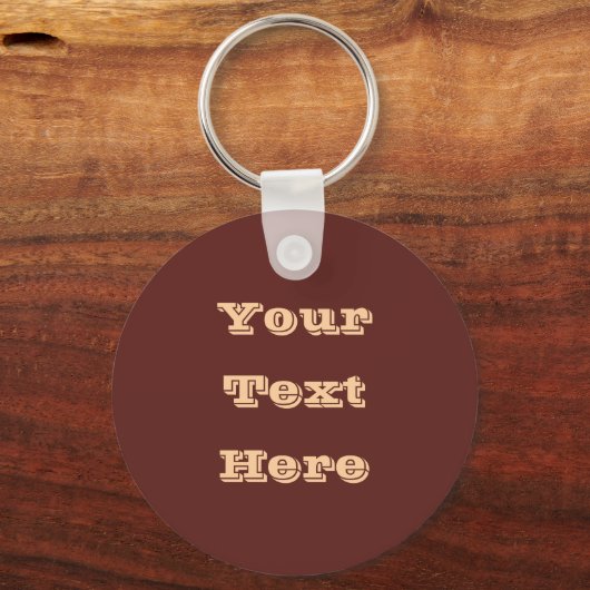 Chocolade Labrador Hondenbont Bruin Effen Kleur Sleutelhanger (Voorkant)