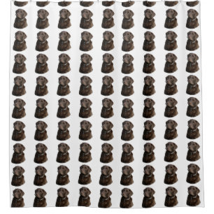 Chocolade Labrador-hondenpatroon Douchegordijn