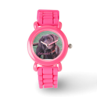 Chocolade Labrador horloge