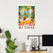 Chocolade Labrador in badkuip kunstprint grappig Poster (Thuiskantoor)
