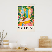 Chocolade Labrador in badkuip kunstprint grappig Poster (Keuken)