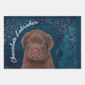 Chocolade Labrador Inpakpapier Vel (Voorkant)