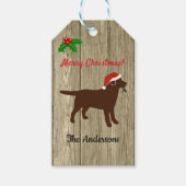 Chocolade Labrador kerstkerstkerstkerstkerstkerstk Cadeaulabel (Voorkant)