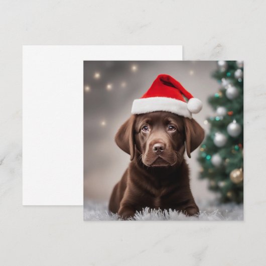 Chocolade Labrador Kerstmis (Voorkant / Achterkant)