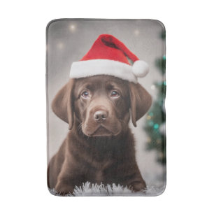 Chocolade Labrador Kerstmis Badmat
