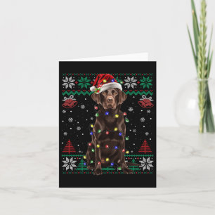 Chocolade Labrador Kerstmis Santa Lelijk Sweater D Kaart