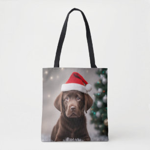 Chocolade Labrador Kerstmis Tote Bag