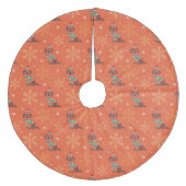 Chocolade Labrador-kerstpatroon Fleece Kerstboom Rok (Voorkant)