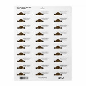 Chocolade Labrador kijken naar uw retouradres Etiket (Full Sheet)