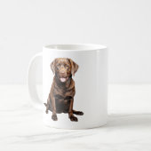 Chocolade Labrador koffiemok (Voorkant links)