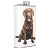 Chocolade Labrador koffiemok Heupfles (Rechts)