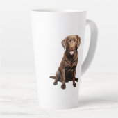 Chocolade Labrador koffiemok Latte Mok (Rechterhoek)